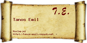 Tanos Emil névjegykártya