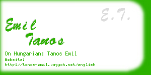 emil tanos business card